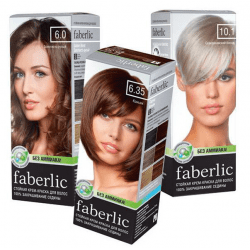 Фото Стойкая крем-краска для волос Faberlic без аммиака 